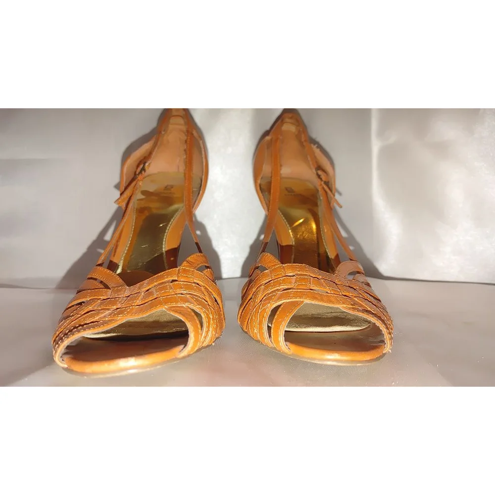 Bakers Melanie Peep Toe Woven Heels Size 9.5